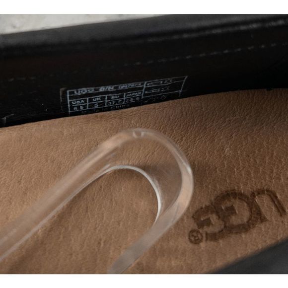 𝅺UGG Dempsey Driving Moccasins Loafers Black Size 6.5 Leather - Picture 6 of 7